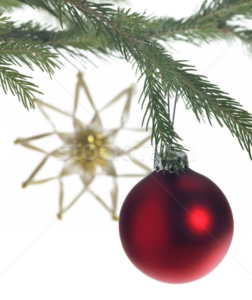 decorative theme with red christmas bauble Stock photo © prill