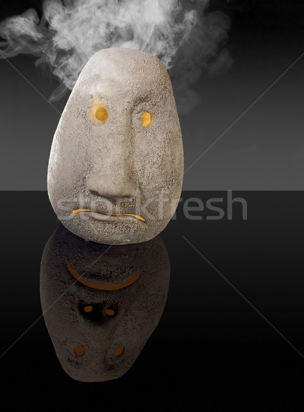 sad ceramic head Stock photo © prill