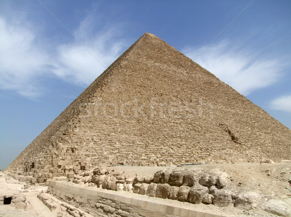 Piramit güneşli manzara etrafında giza Mısır Stok fotoğraf © prill