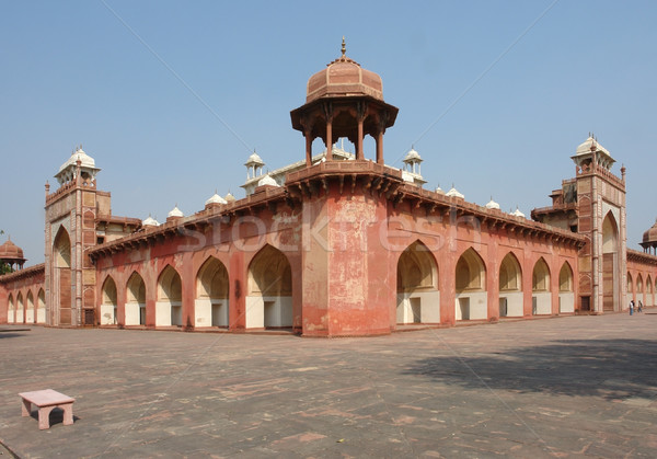 Taj Mahal mausoleu India timp perete Imagine de stoc © prill