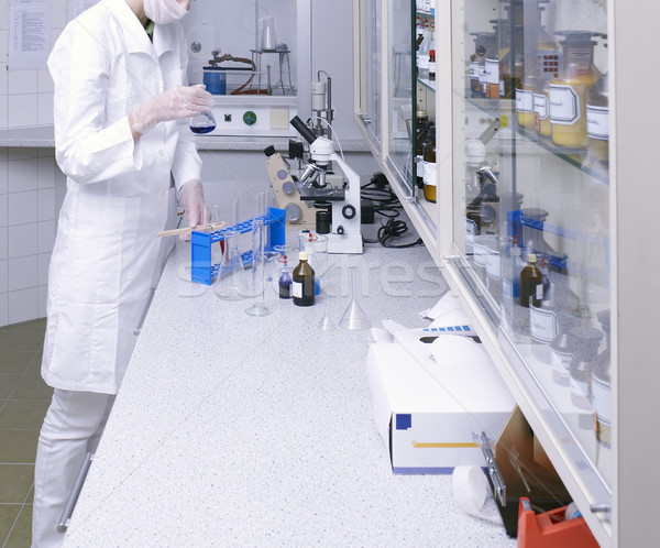 實驗室 女子 工作的 醫生 實驗室 技術 商業照片 © prill