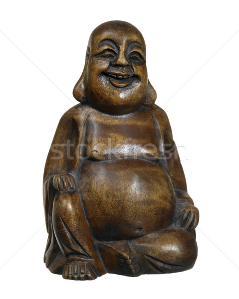 Sötét fából készült Buddha stúdió fotózás szobor Stock fotó © prill