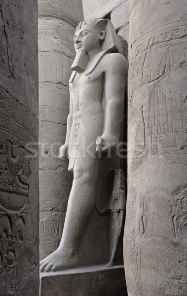 Posąg luxor świątyni Egipt detal architektoniczny starożytnych Zdjęcia stock © prill
