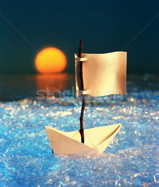 帆船 紙 船 浪漫 靜物 模擬 商業照片 © prill