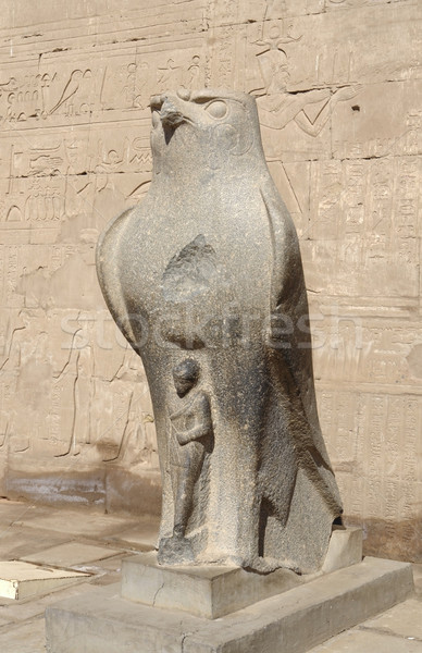 Stock photo: Horus statue at the Temple of Edfu in Egypt