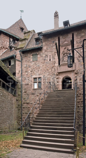 stairway at the Haut-Koenigsbourg Castle Stock photo © prill