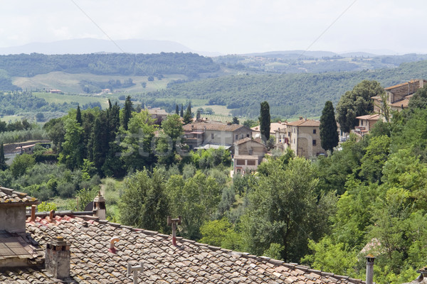 Toskana manzara panoramik manzara bölge İtalya Stok fotoğraf © prill