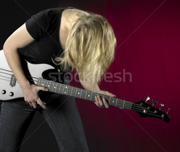 playing bass guitar Stock photo © prill