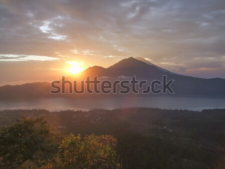 Mount Batur in Indonesia at evening time Stock photo © prill