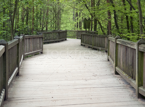 Stock photo: wooden bridge