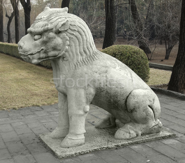 Statue at the Spirit Way in China Stock photo © prill