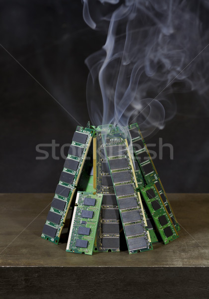 Rook toevallig toegang geheugen Stockfoto © prill