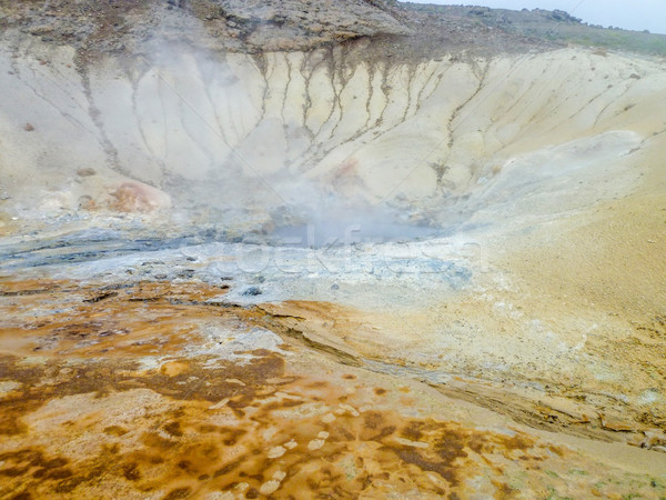 Foto stock: Banho · termal · Islândia · cenário · água · natureza · pedra