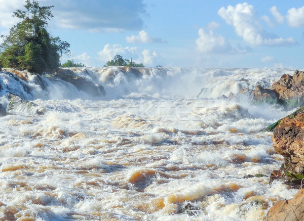 Güney Laos manzara çağlayan nehir sonbahar Stok fotoğraf © prill