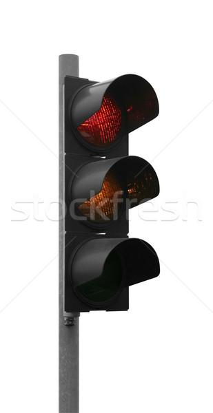 traffic light shows red and yellow Stock photo © prill