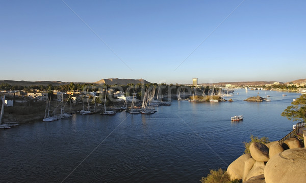 River Nile scenery at evening time Stock photo © prill