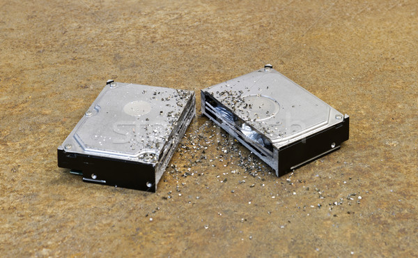 Stock photo: halved hdd