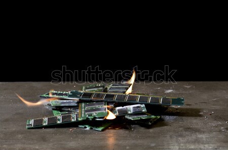 burning RAM-sticks Stock photo © prill