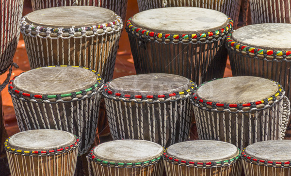 lots of african drums Stock photo © prill