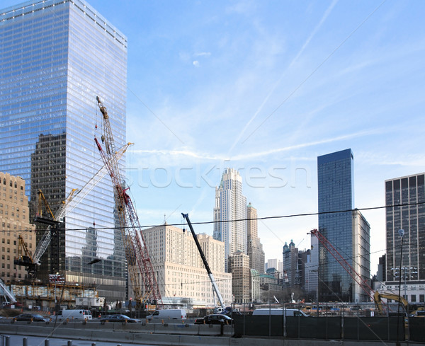 Baustelle Boden Null sonnig New York Stock foto © prill