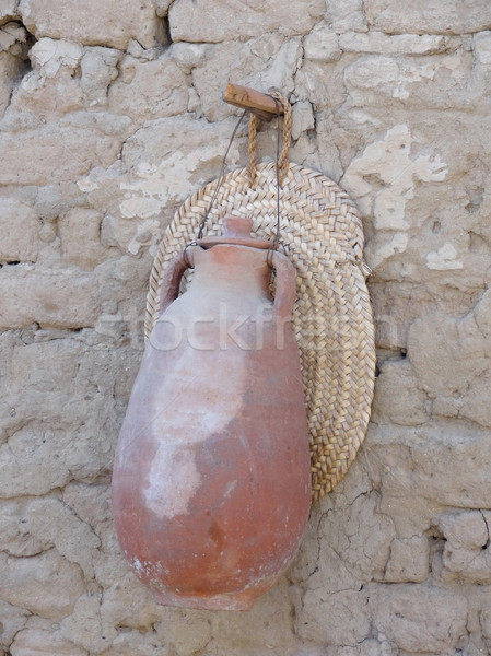 Oase Keramik Dorf Ägypten Gebäude Wüste Stock foto © prill