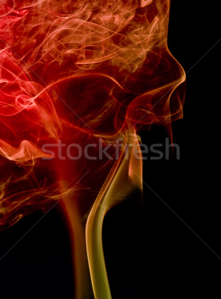 Piros füst közelkép absztrakt kép mutat Stock fotó © prill