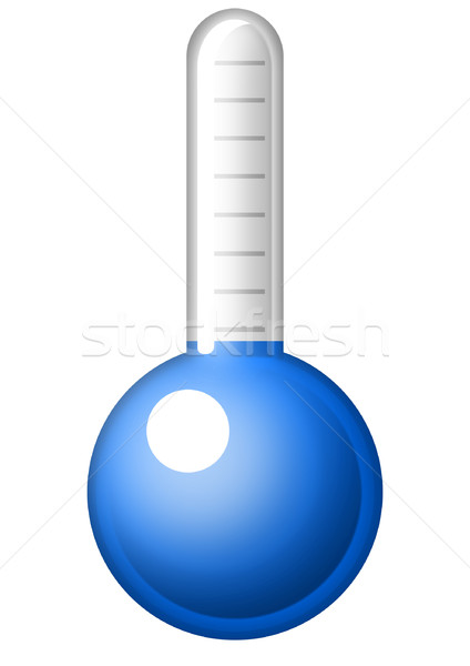 Simbólico termômetro ilustração baixo temperatura Foto stock © prill