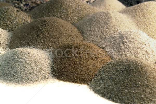 Stock photo: various brown toned sand piles together