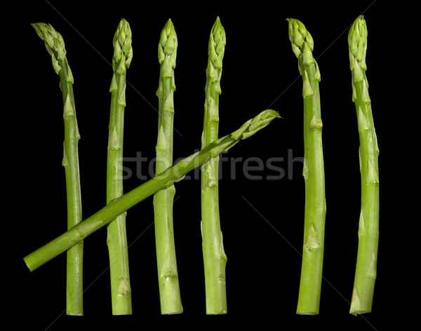 Asperges groene plantaardige zwarte Maakt een reservekopie plant Stockfoto © prill