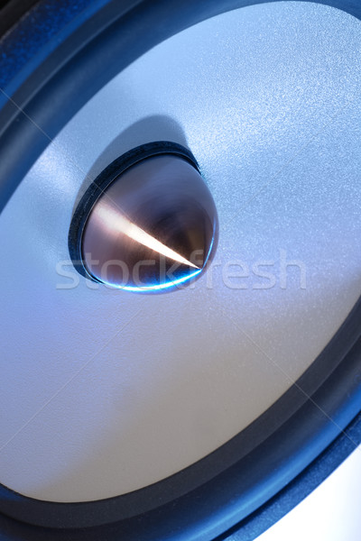blue illuminated loudspeaker detail Stock photo © prill