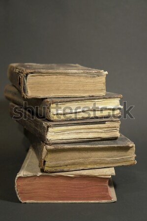 Stock photo: stack of historic books