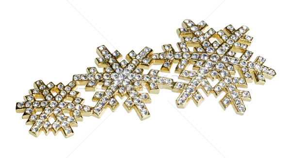 golden jewellery with diamonds Stock photo © prill