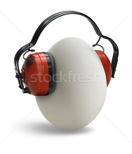 egg with ear protection Stock photo © prill