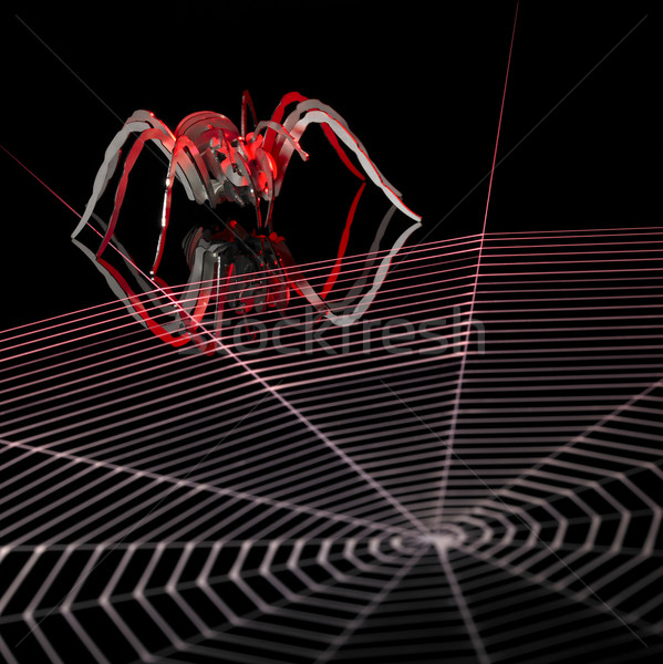 lurking metallic spider Stock photo © prill