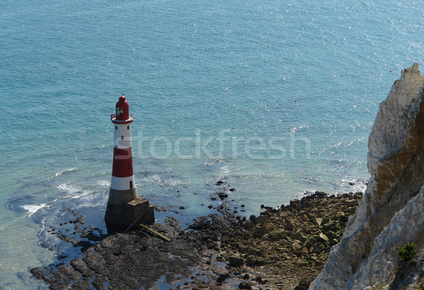 Farol cabeça cenário vermelho branco Foto stock © prill