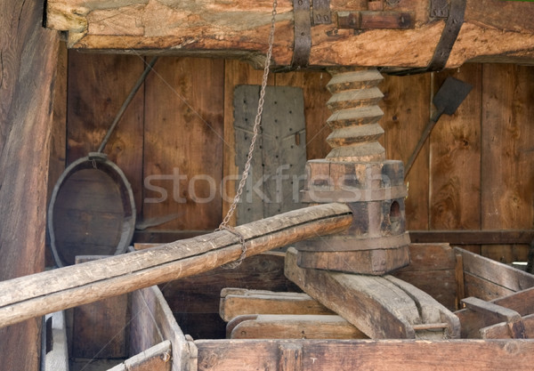 historic wine press detail Stock photo © prill