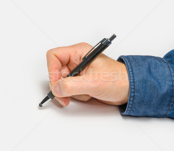 hand with ball pen Stock photo © prill