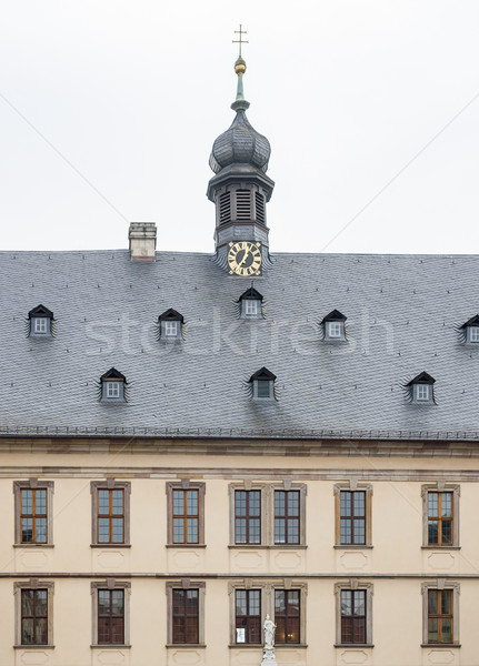 Detaliu oraş casă ceas castel arhitectură Imagine de stoc © prill