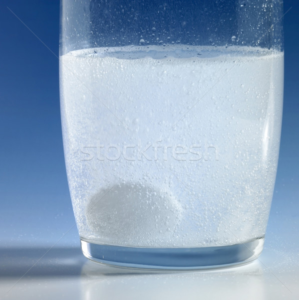 шипучий таблетка стекла воды студию Сток-фото © prill