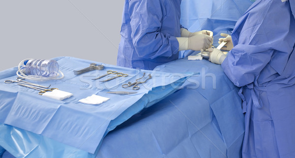 Mic chirurgie detaliu alb înapoi Imagine de stoc © prill
