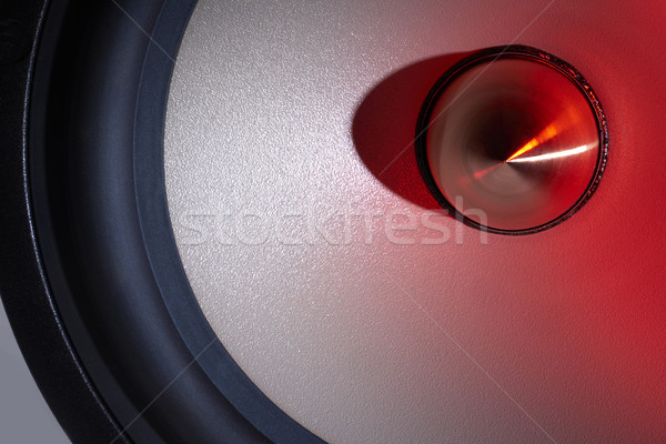 red illuminated loudspeaker detail Stock photo © prill