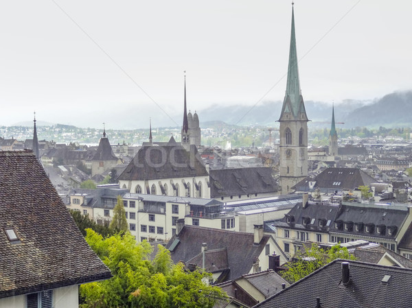 Zürich Svájc magasról fotózva kilátás legnagyobb város Stock fotó © prill