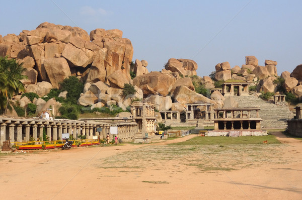 temple remains around Hampi Stock photo © prill