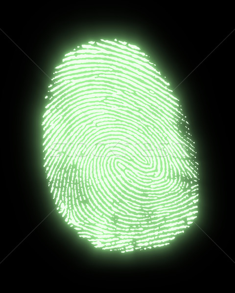 Glühend Fingerabdruck grünen schwarz zurück abstrakten Stock foto © prill