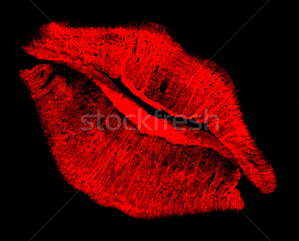 red kissing lips Stock photo © prill