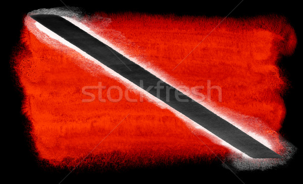 Trinidad and Tobago flag illustration Stock photo © prill
