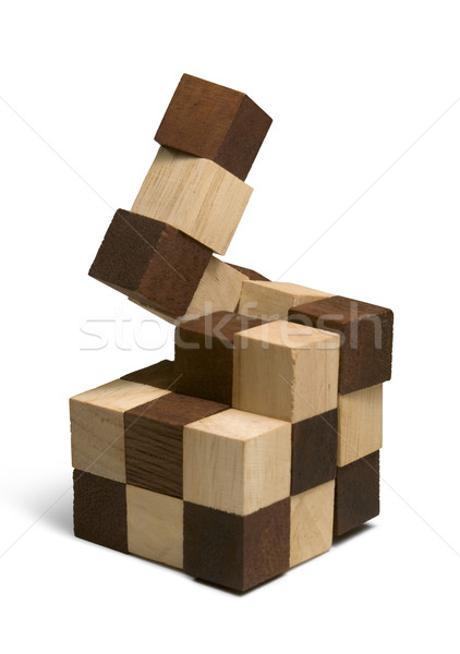 wooden 3D puzzle Stock photo © prill