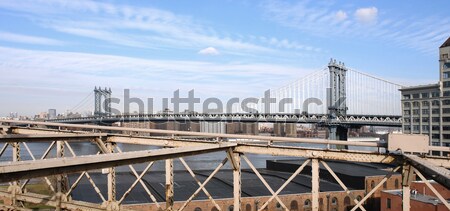 Manhattan Bridge in sunny ambiance Stock photo © prill