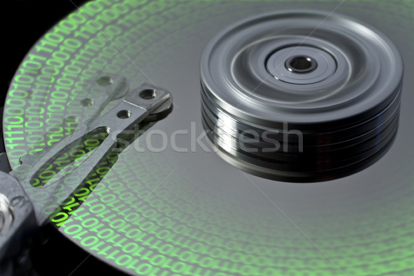 Stock photo: hard disk and symbolic data