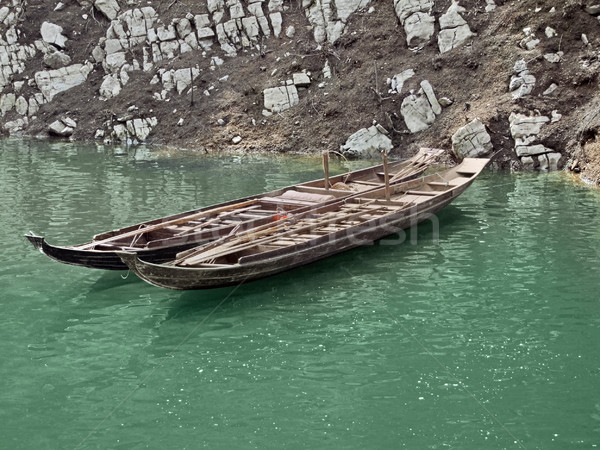 Stock photo: rowboats at River Shennong Xi